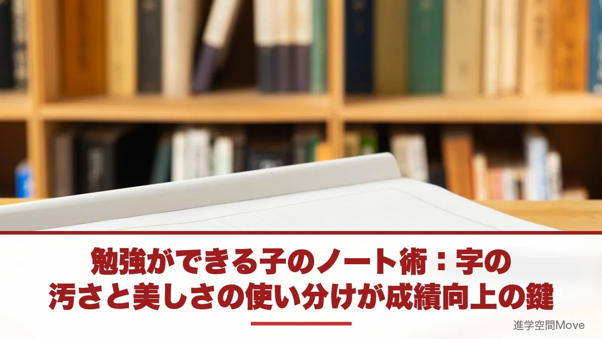 勉強ができる子のノート術：字の汚さと美しさの使い分けが成績向上の鍵
