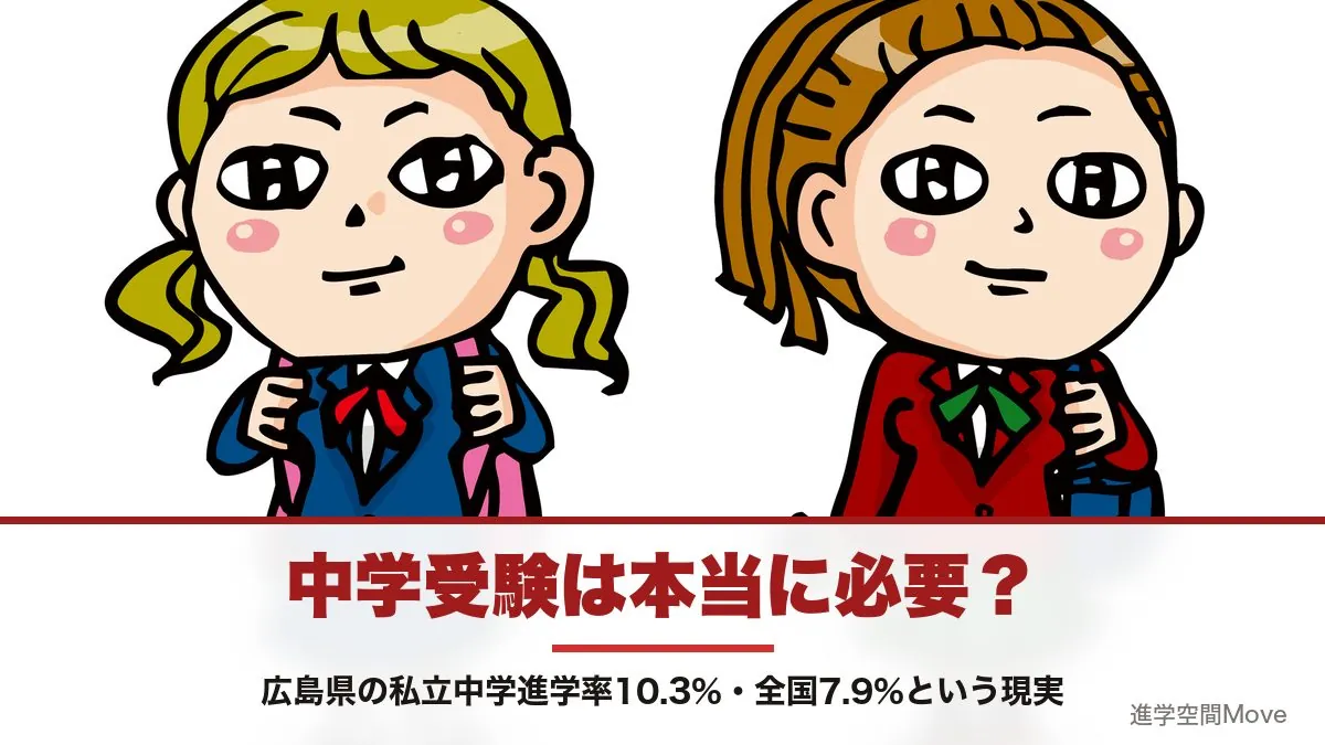 中学受験は本当に必要？広島県の私立中学進学率10.3%・全国7.9%という現実