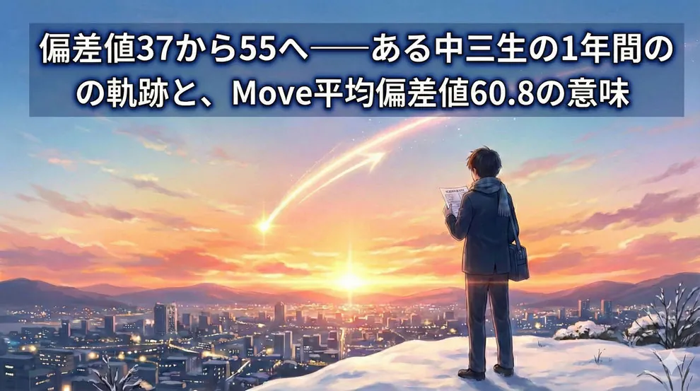 偏差値37から55へ伸びた中三生と、Move平均偏差値60.8
