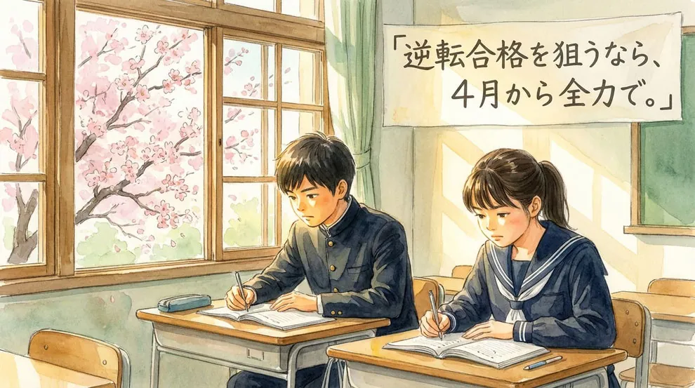逆転合格を狙うなら、4月から全力で。「慣れてから」は通用しない。