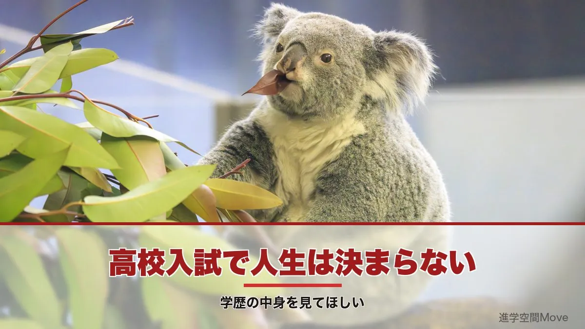 高校入試で人生は決まらない｜学歴の中身を見てほしい