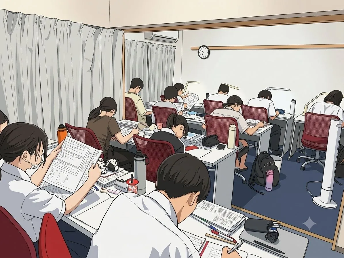 進学空間Moveの教室で個別演習に取り組む生徒たち